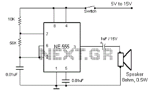 high and low voltage cut out with delay and music circuit diagram