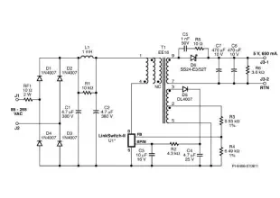 CV/CC charger circuit diagram designed using LinKSwitch