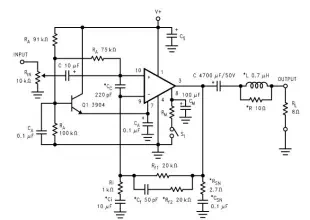 LM2876 40W audio power amplifier circuit design