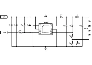Constant current LED driver using LM3410