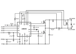 10A High power led driver circuit design using LM3434