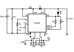 LM3552 white LED driver circuit design