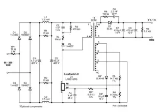 LNK616PG 5 volt constant charger circuit design electronic project