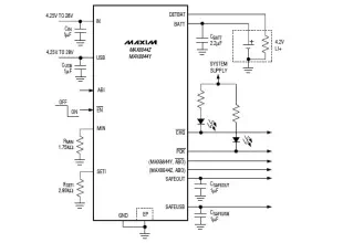 MAX8844 lithium ion charger electronic circuit design