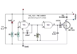 MC14093 pulse width modulation controller circuit design