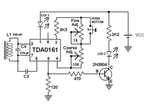 TDA0161 metal detector electronic schematic