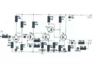 20dB antenna amplifier circuit diagram electronic project