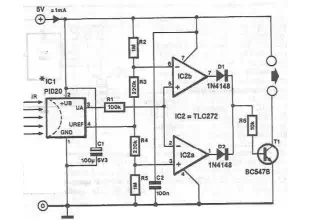Infrared detector circuit using PID20