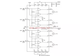 TDA8571J car audio amplifier electronic project circuit design
