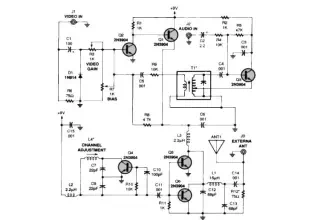 TV audio video transmitter circuit design project