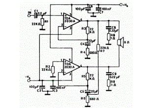 TDA2030 35 watt audio amplifier circuit