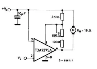 TDA7275A DC motor speed controller circuit