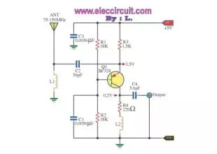 Wide band high frequency amplifier circuit