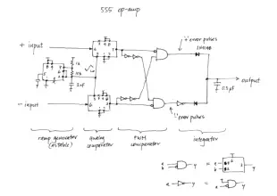 An op-amp made from 555 chips
