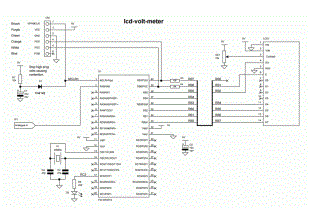 LCD voltmeter circuit