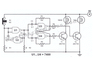 Electronic Head or Tail Circuit
