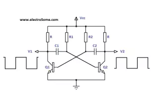 astable multivibrator transistors