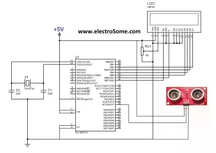 interfacing ultrasonic distance sensor ascii pic microcontroller