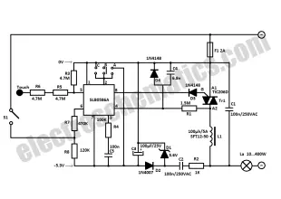 Touch Light Dimmer Circuit