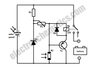 Solar Panel to Battery Switch Circuit