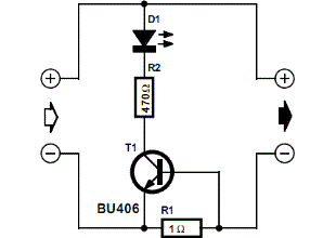 Battery-Charging Indicator For Mains Adaptor