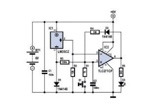 Frost Detector Temperature Sensor Circuit