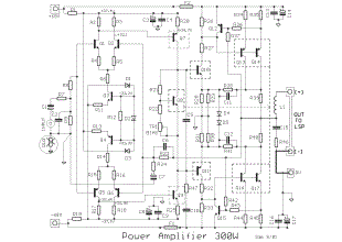 high power amplifier 300w circuit