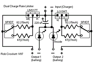 Deluxe Charge Rate Limiter for Small Capacity NiCad Batteries