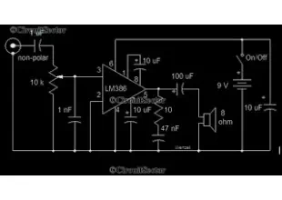 Simple Audio Amplifier Circuit Using LM386 PCB