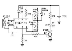 Metal detector circuit with TDA0161