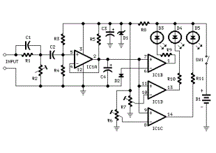 Three-Level Audio Power Indicator