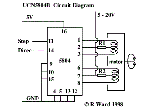 Unipolar Stepper Motor Controller Circuit