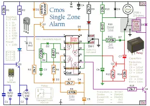 A Cmos Based Single Zone Alarm circuit