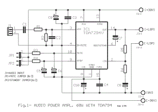 Audio Power Amplifier 60W with TDA7294 circuit