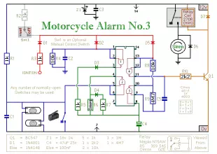 A Cmos Based Motorcycle Alarm circuit