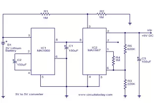 Voltage Converter 3V to 5V using MAX660