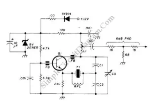 90-125 Mhz Crystal RF Oscillator