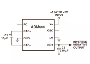 ADM660 Charge Pump Voltage Inverter Circuit Configuration and Datasheet