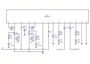 25 w stereo power amplifier circuit