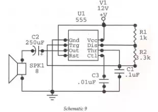 Basic Oscillator (Tone Generator) At 1.8 KHz -alarm circuits