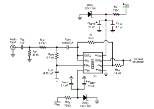 170W Class D Amplifier schematic diagram