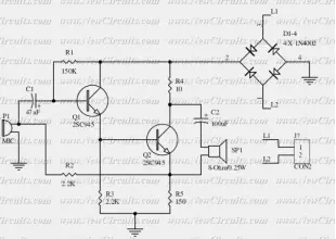 Electronics Telephone Talking Circuit