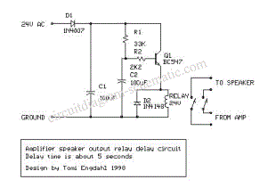 Circuit Delay and Speakers Protektor Using TL071