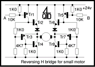 H bridge switch for small motors