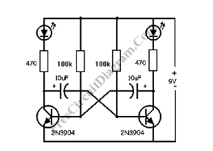 LED Flasher Circuit Using Transistors