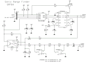 Ultrasonic range finder circuit