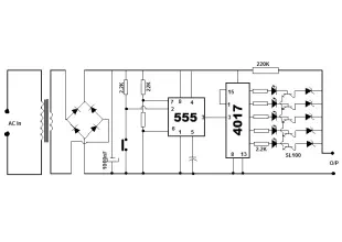 Multipurpose Battery Eliminator Circuit using 4017 Decade Counter