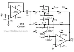 3-Band Active Audio Tone Control Circuit