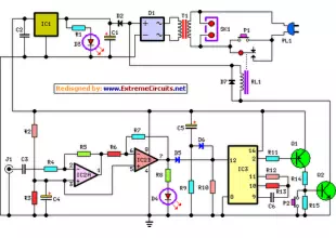 Amplifier Timer Circuit Schematic