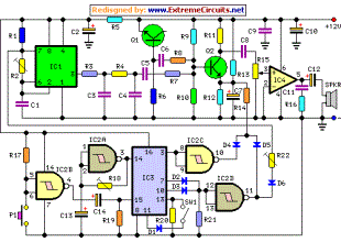 Cuckoo Sound Generator Circuit Schematic